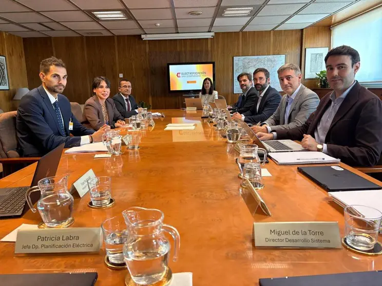 En un encuentro clave para el futuro energético de Galicia, la conselleira de Economía e Industria, María Jesús Lorenzana, se reúne con el secretario de Estado de Energía y los directivos de REE.