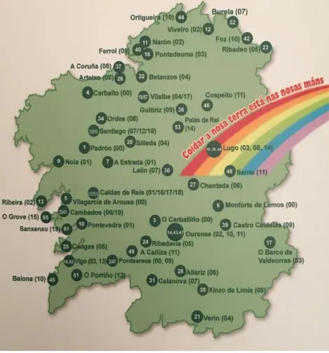 "25 anos de compromiso cos concellos galegos, con Galicia e coa saúde ambiental planetaria”, dise no programa.