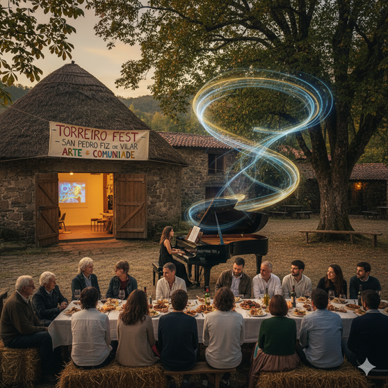 Un encuentro mágico entre arte y comunidad en el TorreiroFest de San Pedro Fiz de Vilar, impulsado por A Casa do Pozo. La música y la gastronomía unieron a vecinos y artistas en un festival piloto con gran éxito.
