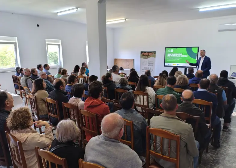 Ganaderos y técnicos del sector de vacuno de carne asisten con atención a la presentación de los resultados del estudio de costes, clave para la viabilidad y futuro de las explotaciones gallegas.