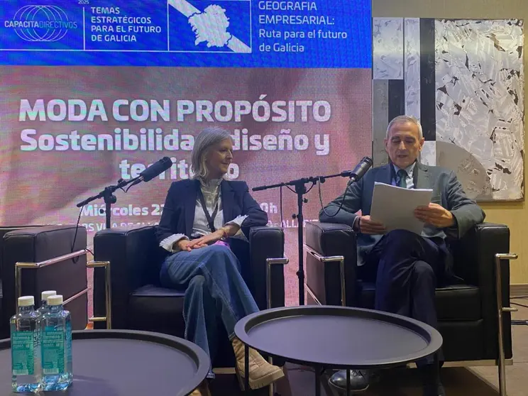 La directora del Igape, Covadonga Toca, participó en Allariz en la jornada Moda con propósito: sostenibilidad, diseño y territorio, donde puso en valor el modelo gallego de desarrollo basado en la innovación, el talento y el compromiso con el entorno