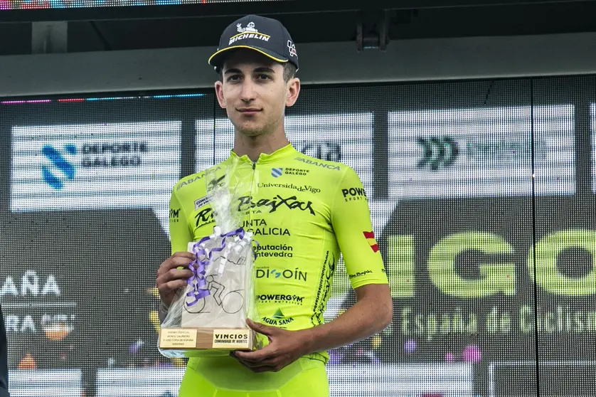 El salmantino Miguel Domínguez, una de las revelaciones del Vigo-Rías Baixas en 2025, continuará en el equipo tras conquistar la Montaña en la Vuelta a la Comunidad de Madrid y rozar el triunfo en la Vuelta a Castilla-La Mancha.