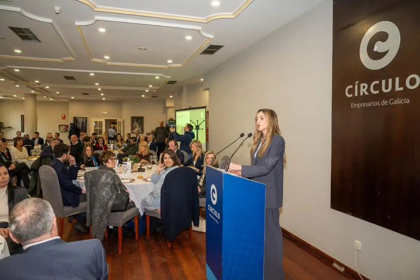 La conselleira de Pol&iacute;tica Social e Igualdade, Fabiola Garc&iacute;a, particip&oacute; esta ma&ntilde;ana en la Tribuna organizada por el C&iacute;rculo de Empresarios de Galicia