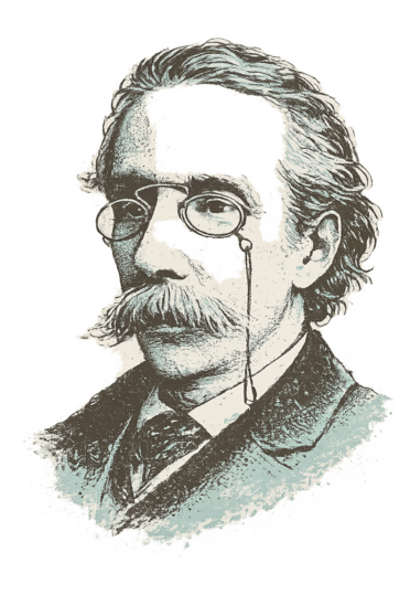 Camilo Castelo Branco. Recreaci&oacute;n vintage. Ilustraci&oacute;n DL-G.