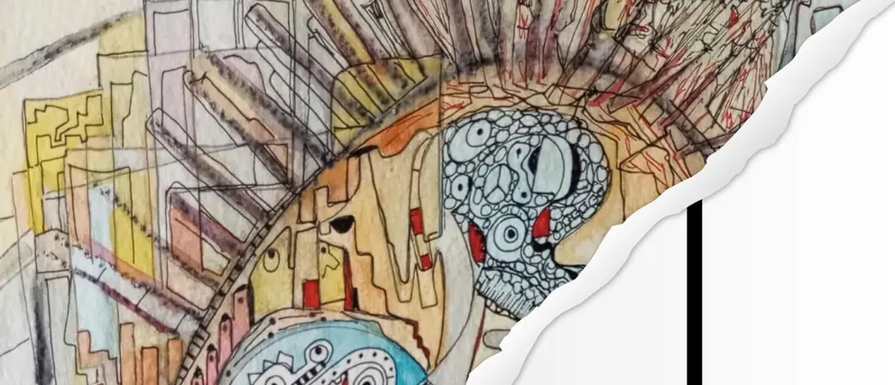 Pormenor do cartaz da exposi&ccedil;&atilde;o.