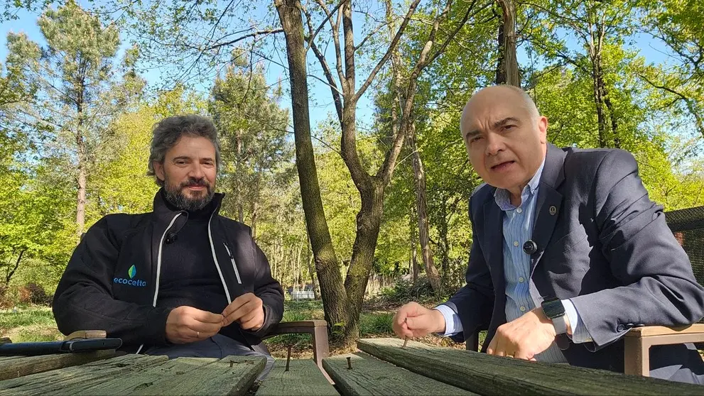 Sergio Quiroga, CEO fundador de Ecocelta, concede una entrevista a DL-G, a su director Roberto Ledo, en las instalaciones de la empresa.