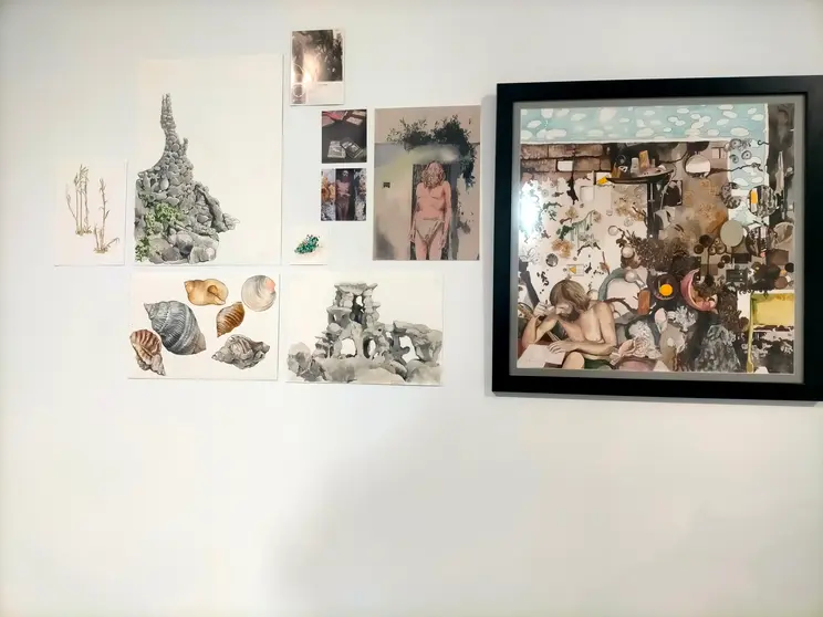 El universo de Man de Camelle, reinterpretado por Sandra Pargui&ntilde;a a trav&eacute;s de dibujos, estudios y una composici&oacute;n que evoca la particular relaci&oacute;n del artista y ermita&ntilde;o con el mar y la naturaleza.