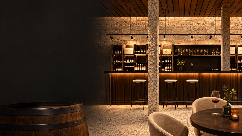 Interior de la Enoteca Solar do Vinh&atilde;o, un espacio de referencia en Ponte da Barca cuya explotaci&oacute;n saldr&aacute; a concurso p&uacute;blico este mes de septiembre.