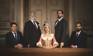 Imagen de la campa&ntilde;a &laquo;Lugar &agrave; Mesa&raquo;, que denuncia mediante una met&aacute;fora visual la desigualdad entre mujeres y hombres en el acceso a los puestos de decisi&oacute;n. DARYAN DORNELLES.