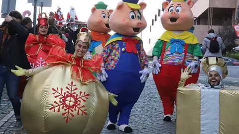 Cortejo de Navidad, en Vizela, Portugal. 