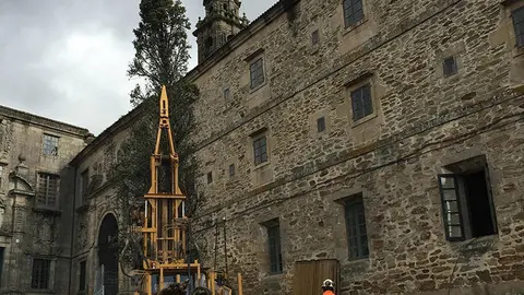 Un aspecto das obras que se levan a cabo no Museo do Pobo Galego.