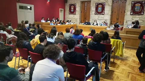 A concelleira de Ensino organizou o pleno infantil no que representantes de nove centros educativos expuxeron as súas necesidades e inquedanzas.