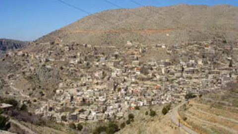 Kfer Kellah a los pies de los Altos del Golán, paralelo a la Blue Line, que separa Líbano de Israel. J.V. MOURE RIVERA.