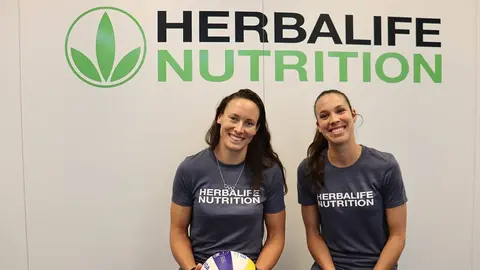 Las jugadoras de vóley playa Liliana Fernández y Elsa Baquerizo.