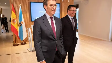 Feijóo asevera que esta marca amparará también tanto los productos derivados de las razas ganaderas autóctonas como el sello Gallega 100% y el sello relativo a la pesca de rías.