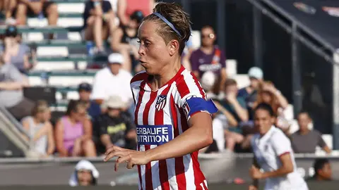 Una de las jugadoras del Atlético de Madrid femenino, Amanda Sampedro.