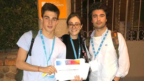 Os autores son dous alumnos do Colexio Internacional SEK-Atlántico de Poio, gañadores de Galiciencia 2019, e que agora presentarán a súa proposta en California. ARCHIVO. 