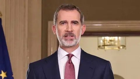 El Rey durante el mensaje a la Naci&oacute;n. &copy; Casa de S.M. el Rey.