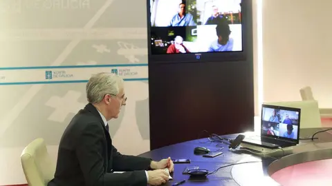 El conselleiro de Economía, Empleo e Industria, Francisco Conde, se reunió hoy por videoconferencia con representantes de la Asociación Gallega de la Empresa Familiar.