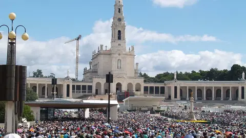 Santuario de Fátima durante la misa de los emigrantes en Agosto de 2017. ARCHIVO. 