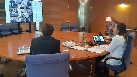 La conselleira de Infraestructuras y Movilidad Ethel Vázquez, trasladó hoy en la Conferencia Sectorial de Transportes la apuesta de la Xunta por mantener la actuación coordinada de las Administraciones para evitar contagios y modular dentro de lo posible el impacto económico.