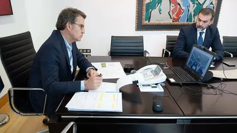 El titular del Gobierno gallego mantuvo esta mañana una videoconferencia con la organización Médicos Sin Fronteras.