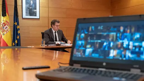  O titular da Xunta mantivo hoxe a décima videoconferencia co Goberno central e cos outros presidentes autonómicos.