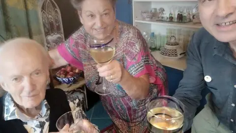 Mi último encuentro con los Mörling, en su casa de Bueu, el 3 de ocubre de 2019. 