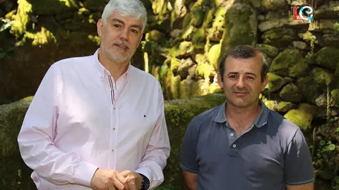 Guillermo Díez (i) y Serafín Medina, director y etnólogo de Bodegas Nairoa, respectivamente.
