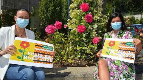 A alcaldesa de Mos, Nidia Arévalo, e a concelleira de Cultura e Turismo mosense, Sara Cebreiro.