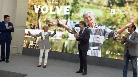 El presidente de la Xunta participó hoy en la presentación de la nueva campaña de promoción turística 'Galicia vuelve'.