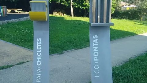 Tambi&eacute;n dentro del alcance del Presupuesto Participativo Juvenil, edici&oacute;n 2019, promovido por el Ayuntamiento, las estructuras Ecopontas y Papachicletes se encuentran en los siguientes lugares p&uacute;blicos: Parque das Termas, Zona Ribeirinha, Av. Bomberos Voluntarios, Foro Vizela, Av. S&aacute; e Melo, Secundaria y B&aacute;sica y Secundaria para Ni&ntilde;os.