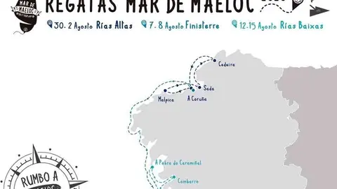 •	El Real Club Náutico de La Coruña y el Real Club Náutico de Vigo, trabajan nuevamente en equipo, a través de sus principales eventos de vela de crucero… y han decidido crear el Gran Trofeo Mar de Maeloc que premiará a los barcos de competición a modo de Circuíto de las tres regatas.