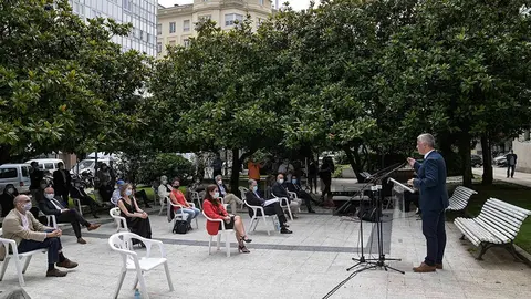 O acto tivo lugar este mediodía no exterior da sede do Tribunal Superior de Xustiza de Galicia.