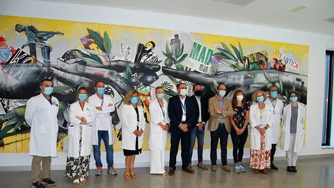 O mural de gran formato titulado ‘Xa che Vigo’ reflicte espazos emblemáticos da cidade de Vigo e homenaxea á Movida e ao movemento ‘Atlántica’.