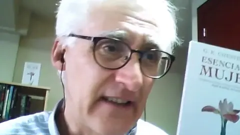 José Ramón Ayllón durante la entrevista por videollamda. 