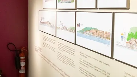 La exposición, compuesta por 42 dibujos y dos caligrafías, podrá visitarse hasta el próximo 31 de octubre en el Museo de las Peregrinaciones y de Santiago.