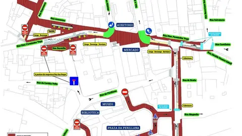 Plano general de reordenación de la zona oeste de Ponteareas.