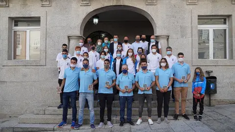 A Selección Uruguaia de Remo prepara en Tui a regata clasificatoria para Tokio 2021.