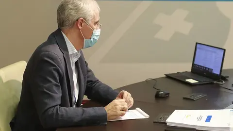 El conselleiro de Economía, Empleo e Industria, Francisco Conde, participó en una nueva reunión de la mesa multilateral de Alcoa San Cibrao.