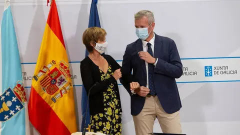 Nava Castro co vicepresidente Rueda na súa toma de posesión. 