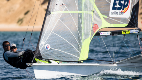 49er Diego Botín y Iago López Marra. MARÍA MUÍÑA. 