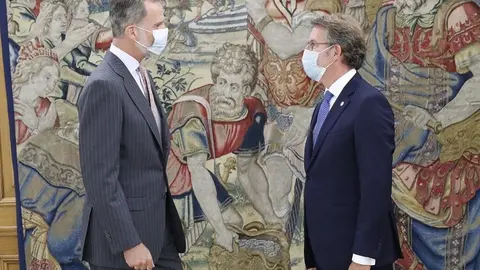 O presidente da Xunta foi recibido hoxe polo Rei Felipe VI no Palacio da Zarzuela.