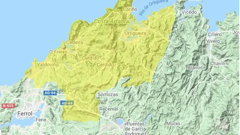 Área del Proyecto de Geoparque del Cabo Ortegal.
