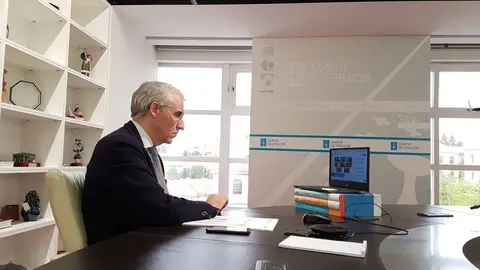 O vicepresidente económico, Francisco Conde, interveu hoxe nun webinario organizado pola Asociación Española de Directivos (AED).