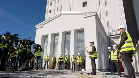 El presidente de la Xunta visitó esta mañana en Vigo la Ciudad de la Justicia.
