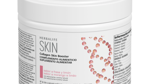 •	Collagen Skin Booster de Herbalife Nutrition es un complemento alimenticio que nutre e hidrata la piel. Con su combinación de vitaminas y minerales, contribuye al mantenimiento de las uñas y el cabello.
