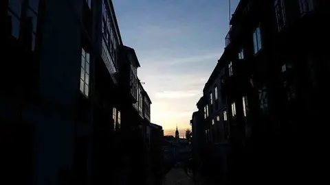 rúa san Pedro, en Santiago de Compostela.