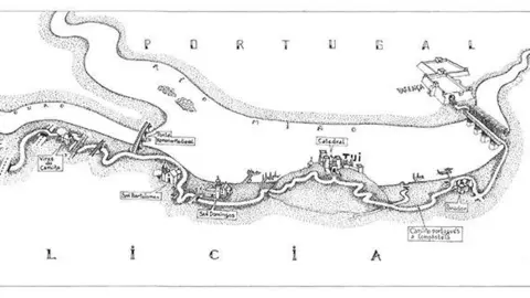 Foi realizada polo artista tudense Andrés Lamas. Editaranse 2 mil exemplares.