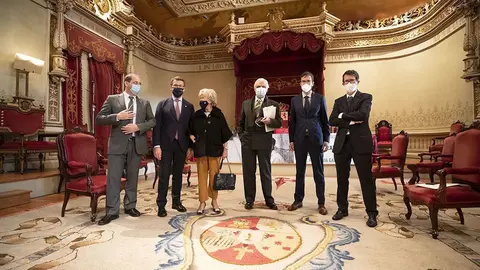 Autoridades na celebración do Día das Letras Galegas. ARQUIVO. 